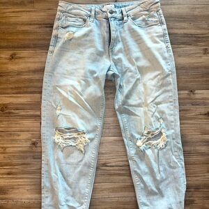 Studio Blue Light Blue Frankie Mid Rise Girlfriend Jean Size 29